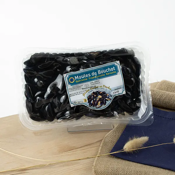 moules de bouchot nettoyées 1,4 kg